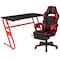 Flash Furniture Red Gaming Desk-Cup Holder/Reclining Chair Set BLN-X40RSG1030-RED-GG - alternate 9
